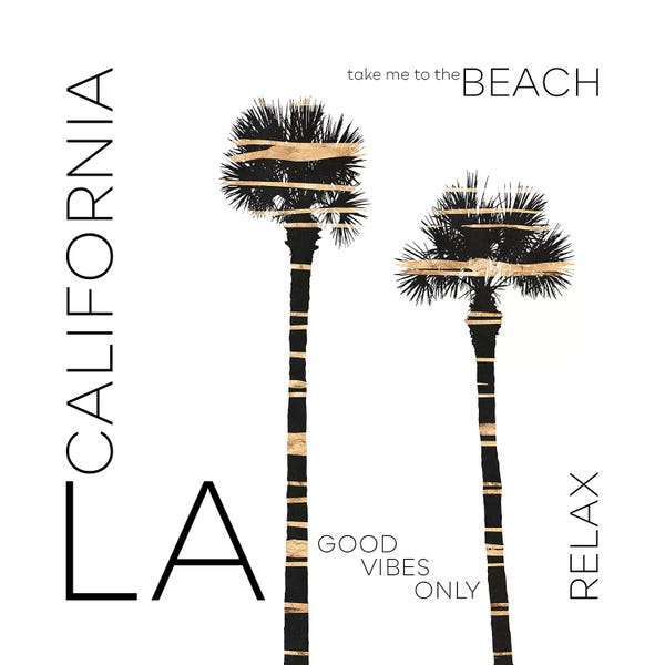 Los Angeles: Urban Art LA Palm Trees by Melanie Viola