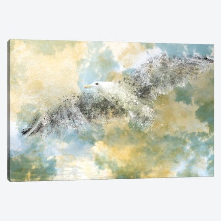 Digital Art Vanishing Seagull Canvas Print #MEV38} by Melanie Viola Canvas Print