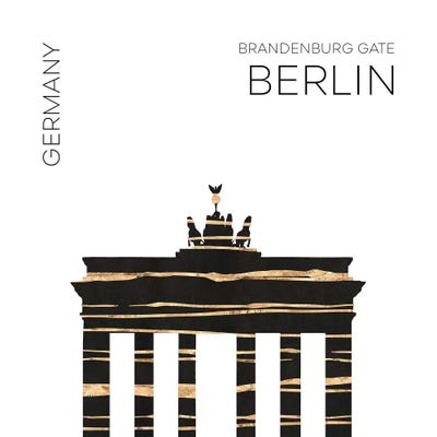 Urban Art Berlin Brandenburg Gate by Melanie Viola canvas print
