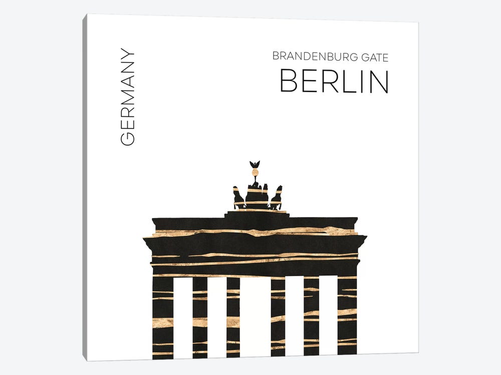Urban Art Berlin Brandenburg Gate by Melanie Viola 1-piece Canvas Print