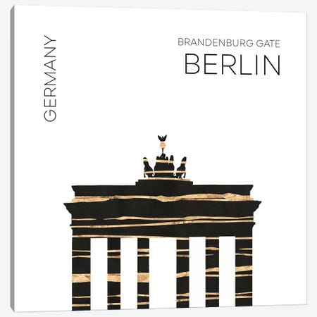 Urban Art Berlin Brandenburg Gate Canvas Print #MEV392} by Melanie Viola Canvas Artwork