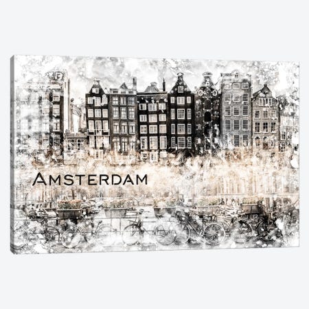 Amsterdam Collage Canvas Print #MEV393} by Melanie Viola Canvas Artwork