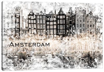 Amsterdam Collage Canvas Art Print - Melanie Viola