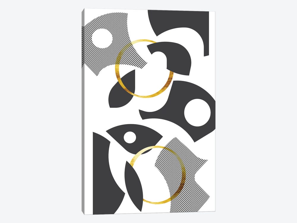 Cut Out Abstract No. 1 | Gold by Melanie Viola 1-piece Canvas Artwork