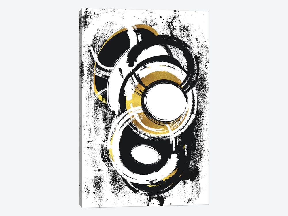 Abstract Painting No. 1 | Gold by Melanie Viola 1-piece Canvas Art