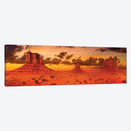 Gorgeous Monument Valley In The Evening Canvas Print #MEV413} by Melanie Viola Art Print