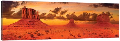 Gorgeous Monument Valley In The Evening Canvas Art Print - Valley Art
