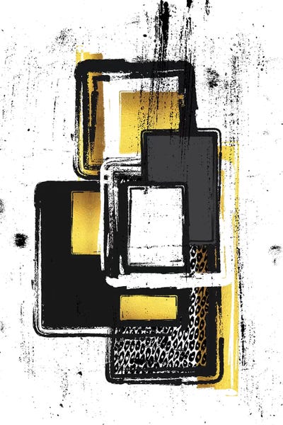 Black & White & Gold: Abstract Painting No. 3 | Gold by Melanie Viola