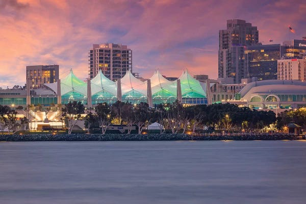 San Diego Skylines: San Diego Sunset Atmosphere by Melanie Viola