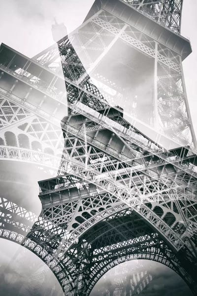 Paris Photography: Eiffel Tower Double Exposure by Melanie Viola