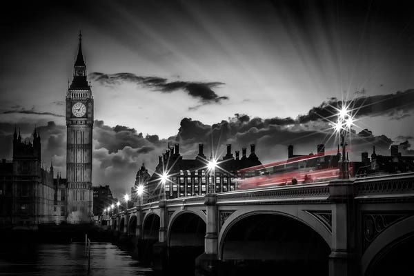 London: London Westminster Bridge At Sunset by Melanie Viola