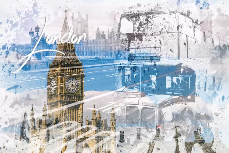 City Art Westminster Collage by Melanie Viola wall art