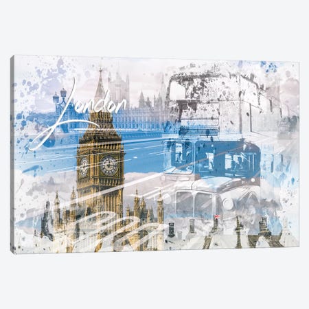 City Art Westminster Collage Canvas Print #MEV456} by Melanie Viola Canvas Artwork