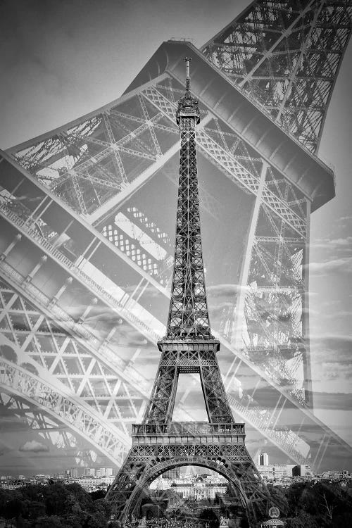 Eiffel Tower Double Exposure II | Monochrome