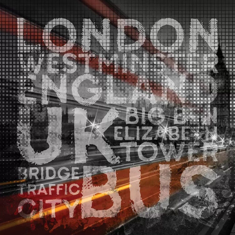 Graphic Art London Westminster Bridge Traffic