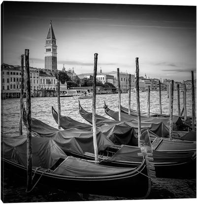 Venice Grand Canal | Monochrome Canvas Art Print - Canoe Art