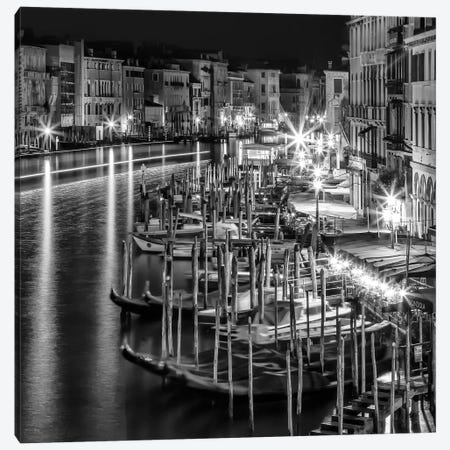 Venice View From Rialto Bridge | Monochrome Canvas Print #MEV464} by Melanie Viola Canvas Print