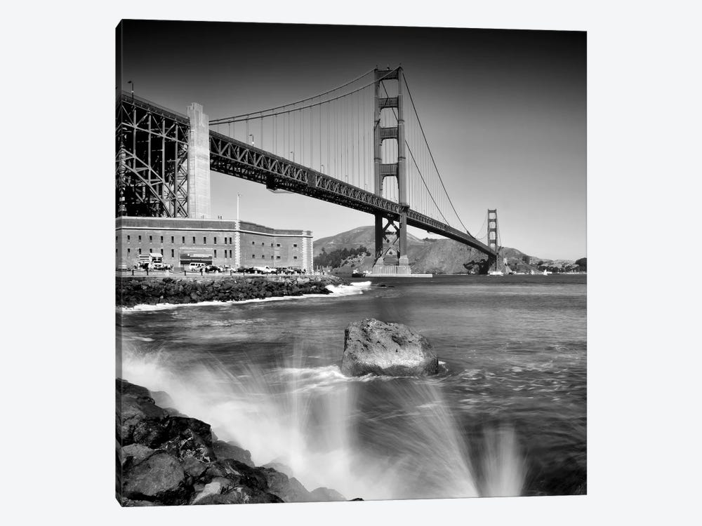 Golden Gate Bridge With Breakers by Melanie Viola 1-piece Canvas Art