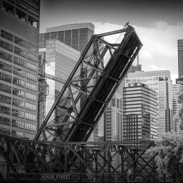 Illinois: Chicago Kinzie Street Railroad Bridge by Melanie Viola