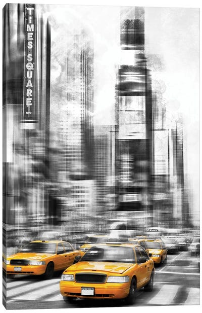 Modern Art Times Square Canvas Art Print - Times Square
