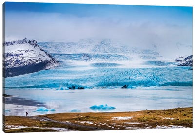 Fjallsarlon Lagoon And Glacier Vatnajokull Canvas Art Print - Glacier & Iceberg Art