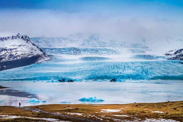 Glaciers & Icebergs: Fjallsarlon Lagoon And Glacier Vatnajokull by Melanie Viola