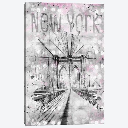 Graphic Art New York City Brooklyn Bridge Canvas Print #MEV47} by Melanie Viola Art Print