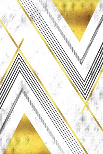 Patterns: Geometric Art No. 5 Gold by Melanie Viola