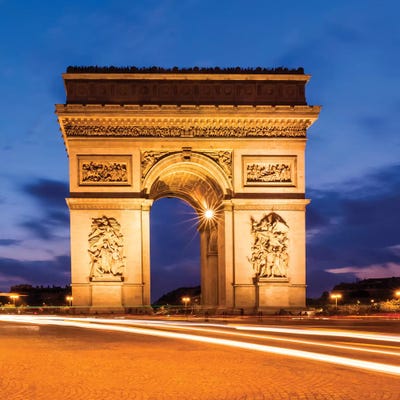Paris At Night Arc De Triomphe by Melanie Viola art print