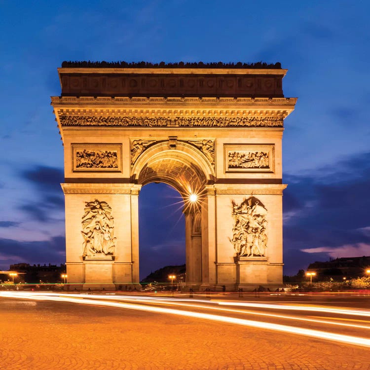 Paris At Night Arc De Triomphe