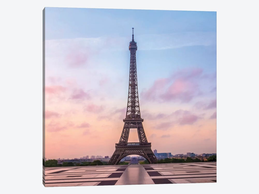 Paris Eiffel Tower Sunrise by Melanie Viola 1-piece Canvas Print