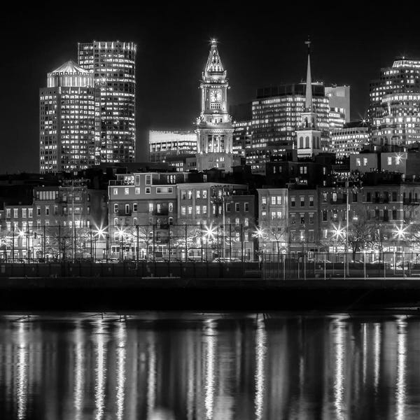 Massachusetts: Boston North End & Financial District | Monochrome by Melanie Viola