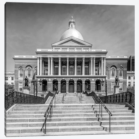 Boston Massachusetts State House | Monochrome Canvas Print #MEV499} by Melanie Viola Canvas Print