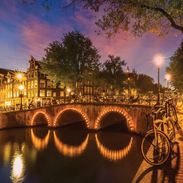 Netherlands: Amsterdam Keizersgracht Nightscape by Melanie Viola