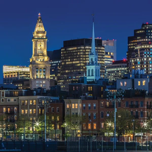 Boston: Boston Blue Hour Skyline by Melanie Viola