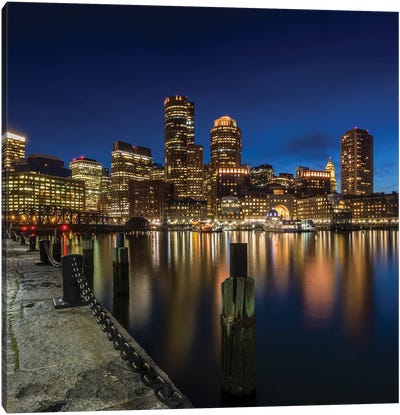 Boston Fan Pier Park View Canvas Art Print - Boston Skylines