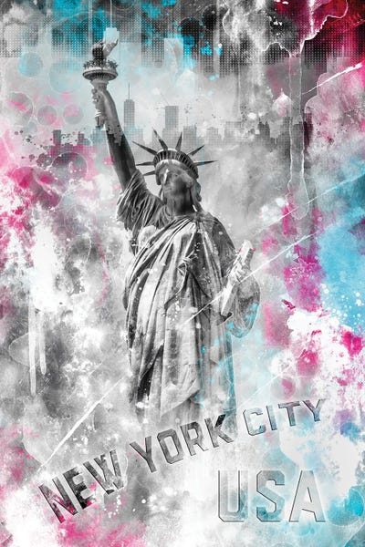 Statue Of Liberty: Pop Art Statue Of Liberty by Melanie Viola