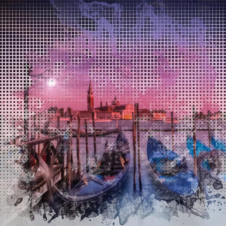 Graphic Art Venice Gorgeous Sunset