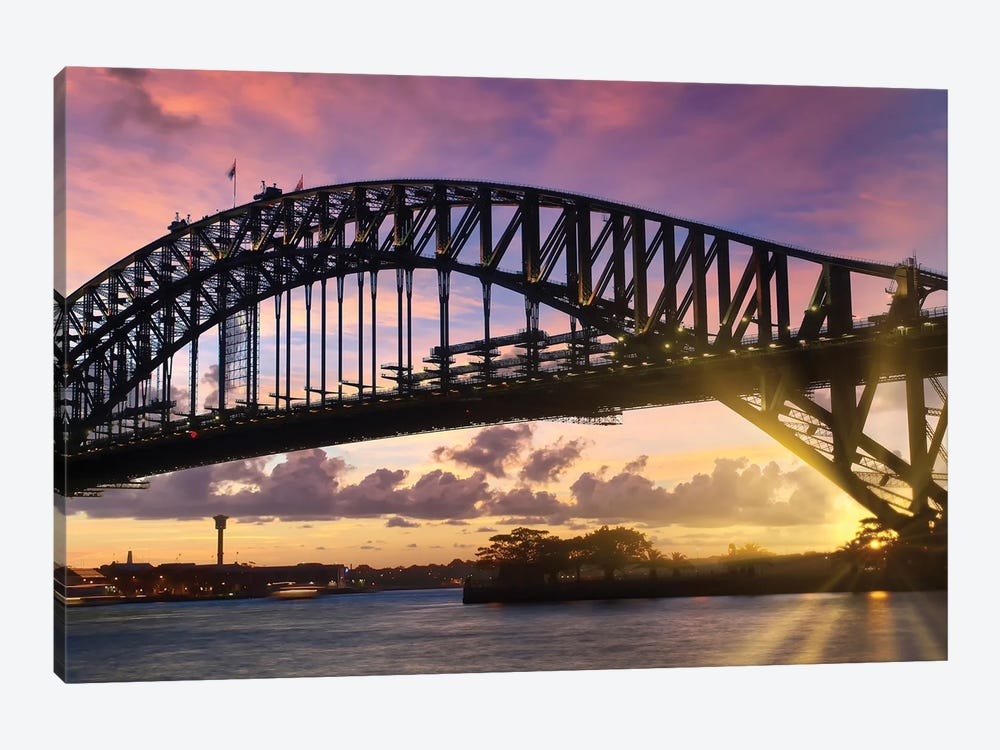 Sydney Harbor Bridge At Sunset by Melanie Viola 1-piece Canvas Print
