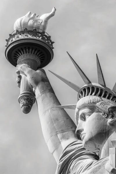 Sculptures & Statues: New York City Monochrome Statue Of Liberty by Melanie Viola