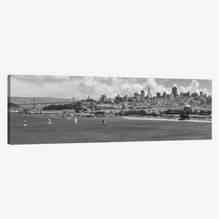 San Francisco Skyline | Monochrome Canvas Print #MEV551} by Melanie Viola Canvas Art