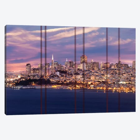 San Francisco Evening Skyline Canvas Print #MEV554} by Melanie Viola Art Print