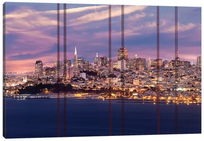 San Francisco Evening Skyline Canvas Art Print - San Francisco Skylines