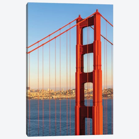 San Francisco Golden Gate Bridge And Skyline Canvas Print #MEV555} by Melanie Viola Canvas Art Print