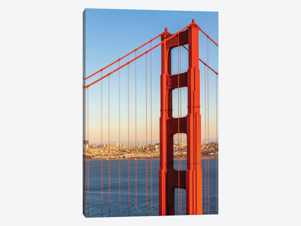 San Francisco Golden Gate Bridge And Skyline by Melanie Viola 1-piece Canvas Wall Art