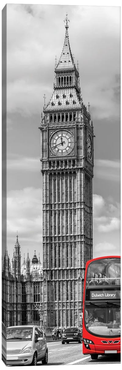 Elizabeth Tower | Vertical Panorama Canvas Art Print - Famous Architecture & Engineering