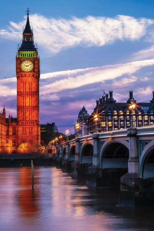 Evening At Westminster Bridge by Melanie Viola wall art