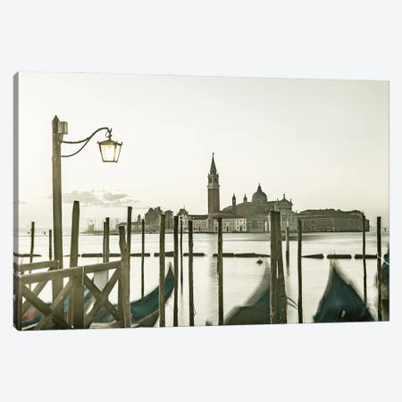Venice Gondolas In The Early Morning Canvas Print #MEV579} by Melanie Viola Canvas Artwork