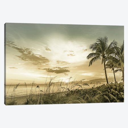 Bonita Beach Sunset Canvas Print #MEV581} by Melanie Viola Art Print