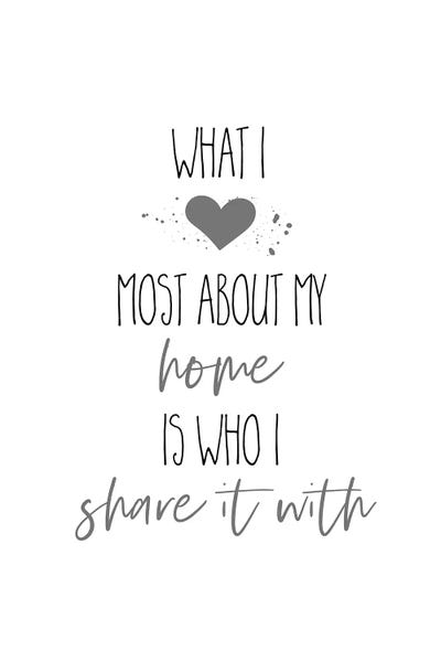 What I Love Most About My Home I by Melanie Viola canvas print